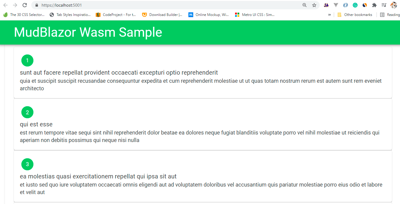 A Blazor Assembly CRUD Sample Using MudBlazor Components