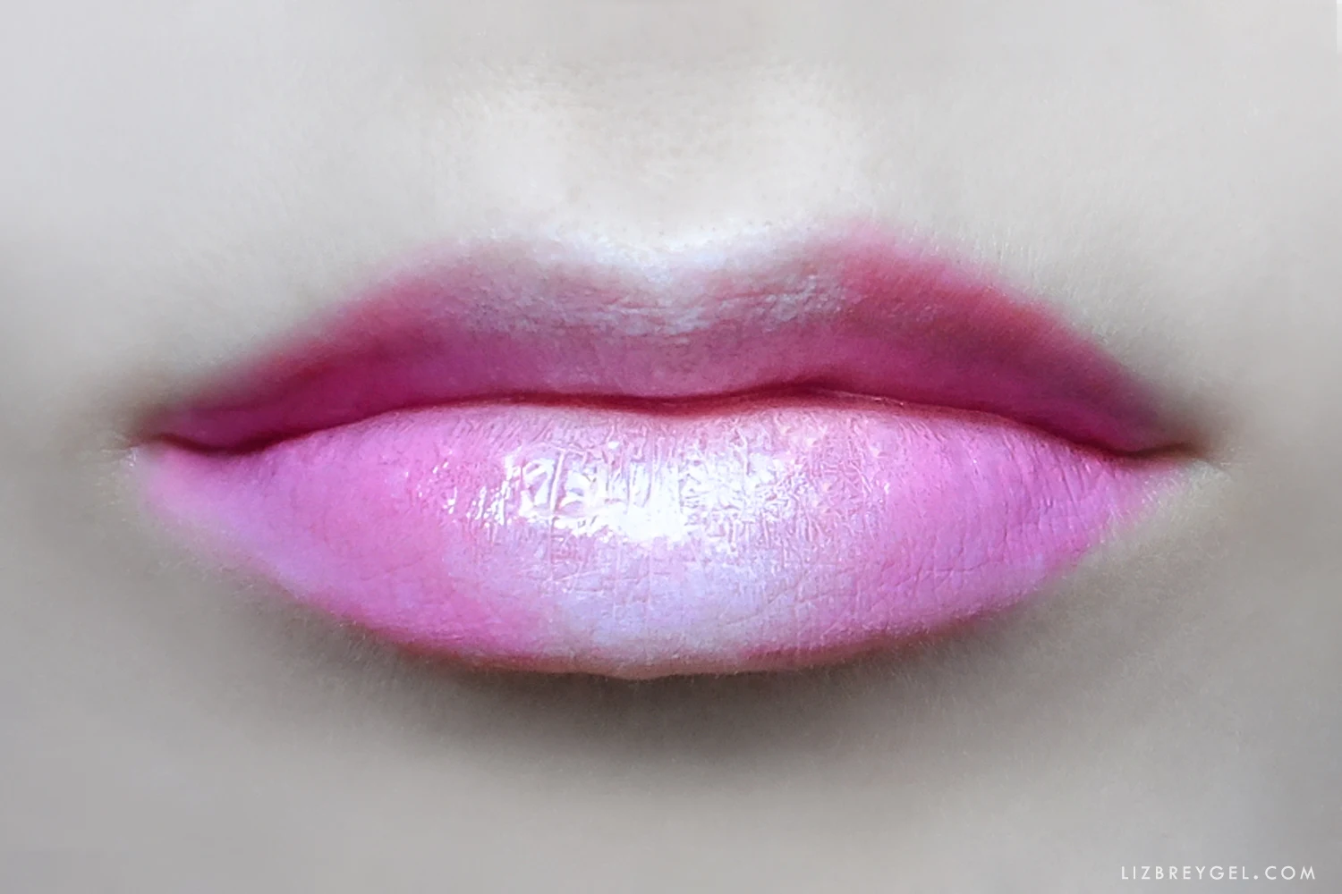 a close-up picture of lips with bright lip makeup