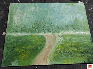 pintar un bosque con acrílicas