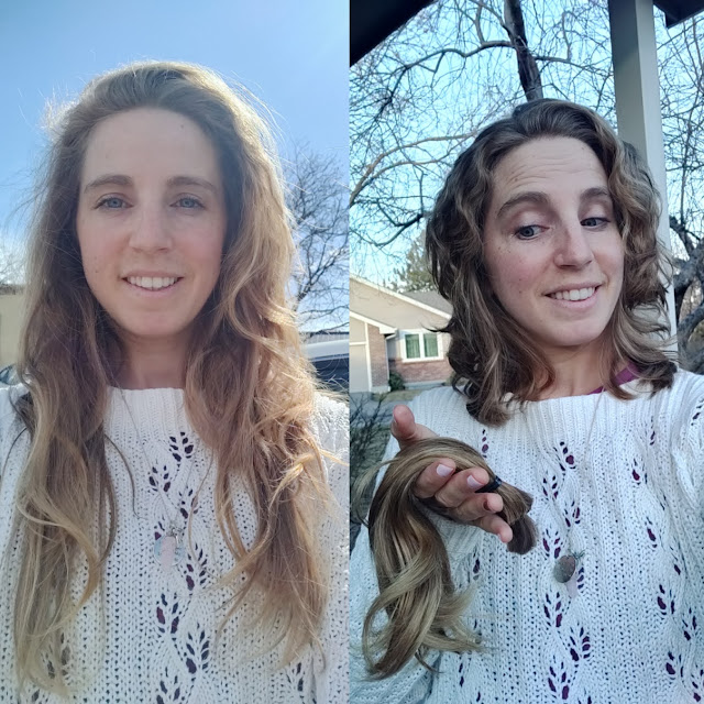 Hair donation again 10 inches lighter