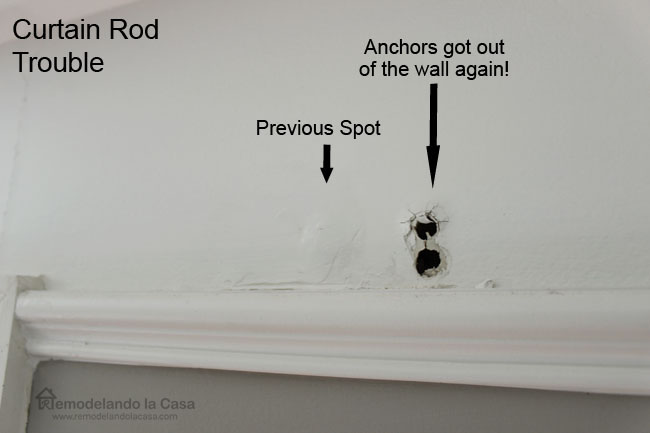 How To Repair A Curtain Rod Anchor That Got Ripped Out Of