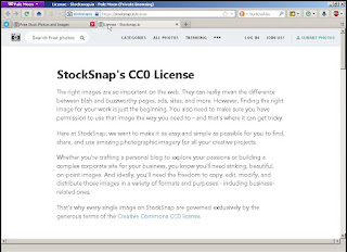 Tampilan halaman lisensi dari situs stocksnap.io