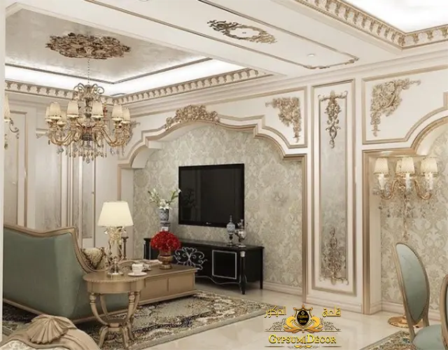 ديكورات دهانات ذهبية2021 ديكورات دهانات