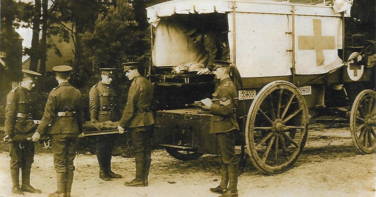 World War 1 Windows Photo of British Red Cross Ambulance in World War One