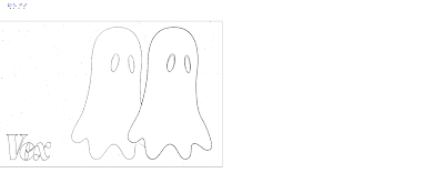 Two Ghosts turned into line drawings
