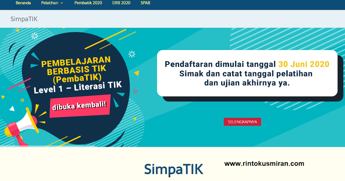 Rinto Kusmiran Pendaftaran Pembatik Level 1 Tahap 2 Tahun 2020 Gelombang 1 5