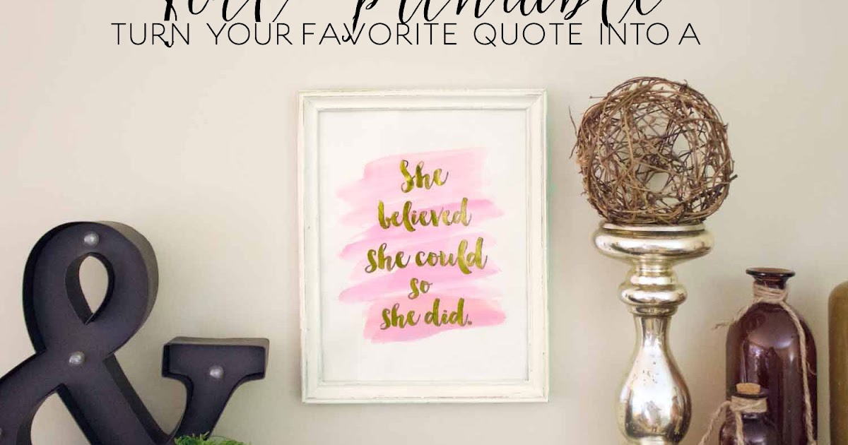 365 Designs: Turn Your Favorite Quote Into A Foil Print