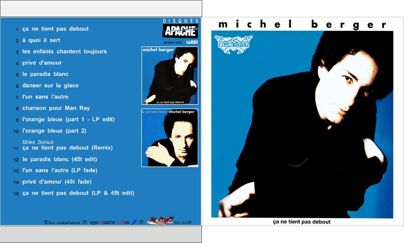 Michel Berger ça Ne Tient Pas Debout MUSICOLLECTION: MICHEL BERGER - Ca Ne Tient Pas Debout (Deluxe Version