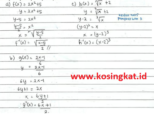 Kunci Jawaban Matematika Kelas 10 Halaman 113 Uji Kompetensi 32 - Kosingkat
