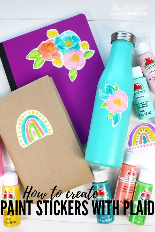 How to Make Stickers with Plaid Apple Barrel Paint