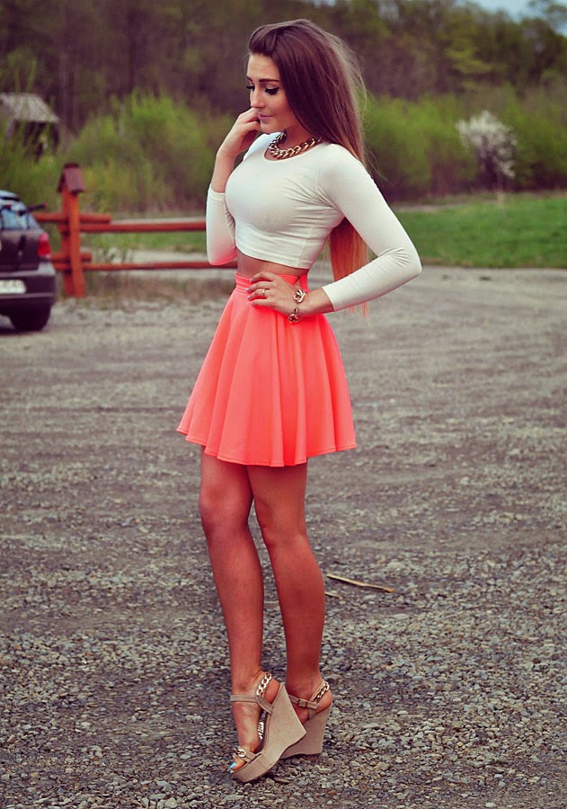 Styleev Neon Skirt