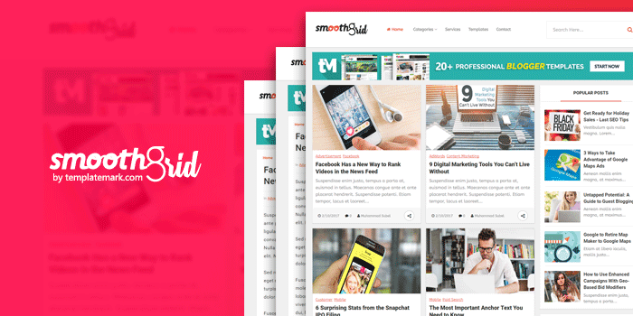 Smooth Grid - Responsive Blogger Template