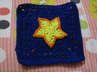 Crochet star overlay square