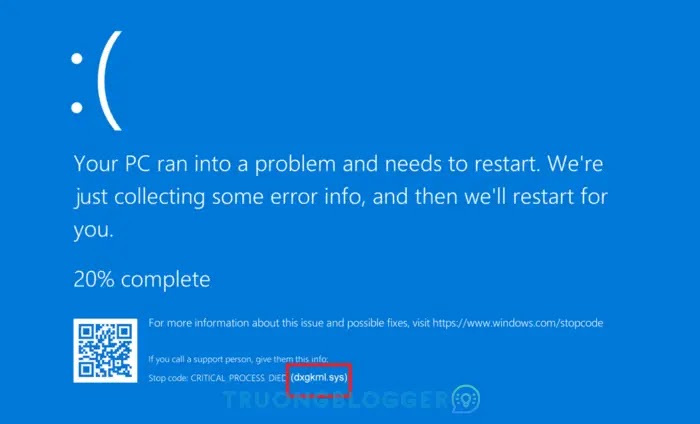Hướng dẫn sửa lỗi màn hình xanh báo lỗi Dxgkrnl.sys trên Windows 10