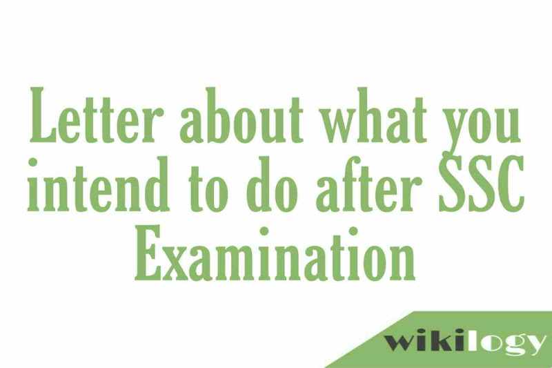Letter about what you intend to do after SSC Examination