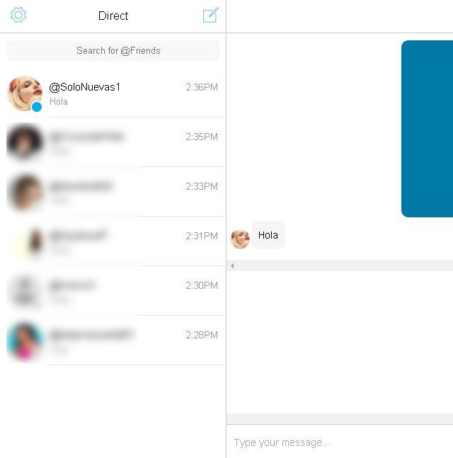 Mensajero directo para Twitter - Solo Nuevas Mensajero directo para Twitter - Solo Nuevas