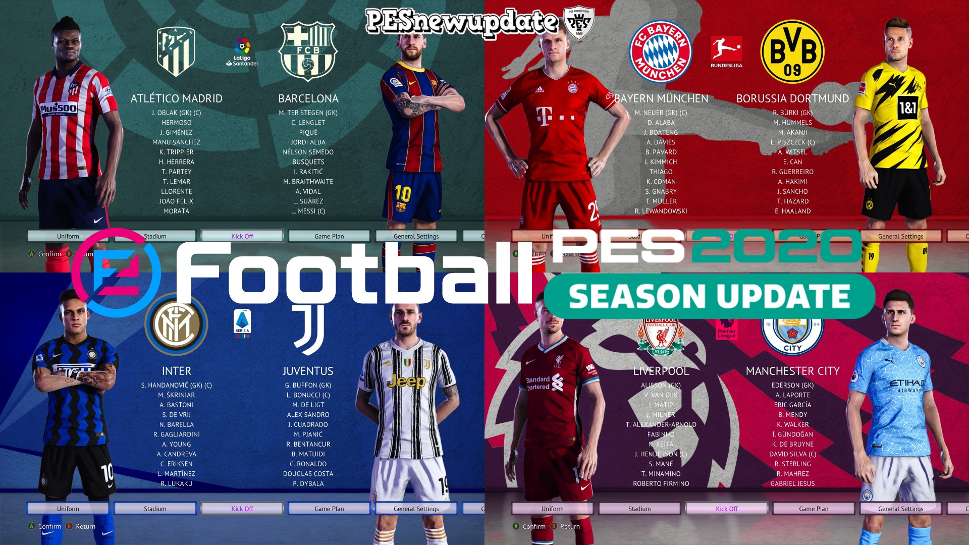 PES 2017 MEGA KITPACK V13 Season 2020/2021 ~