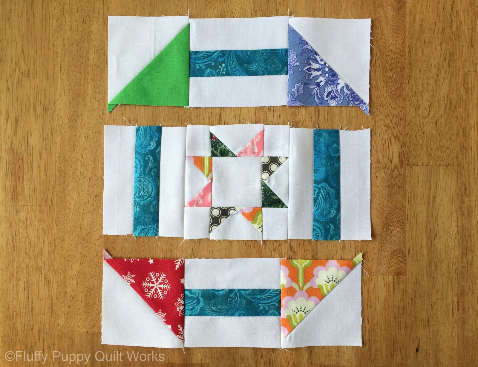 Fluffy Puppy Quilt Works Scrap Quilt 20162017 Block 12