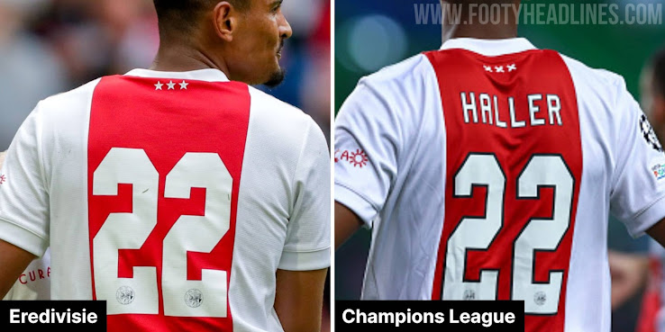 Ajax Forced to Change Kit in Champions League Due to UEFA Rules Names on + Instead of Stars - Footy Headlines