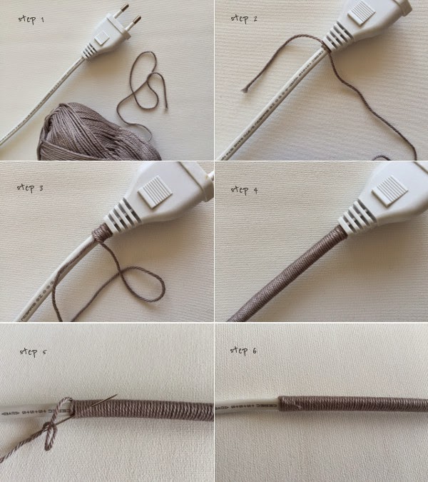 DIY yarn covered cord