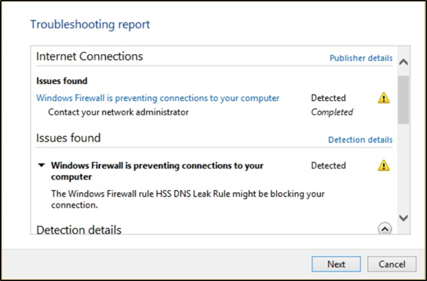 Windows Firewall impedisce le connessioni al computer