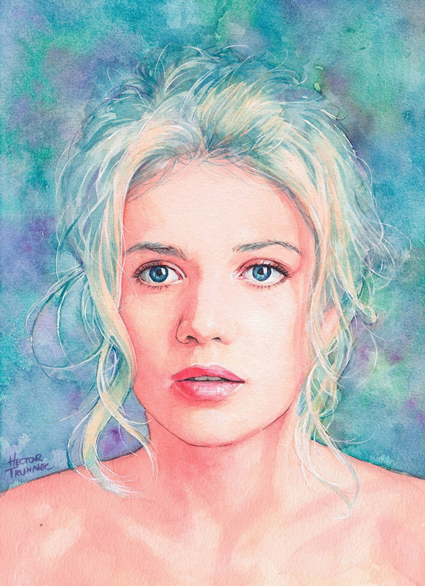 Watercolor Portrait Illustrations By Hector Trunnec