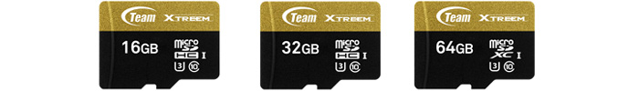 TEAM Xtreem マイクロSDカードの容量は64GB・32GB・16GB