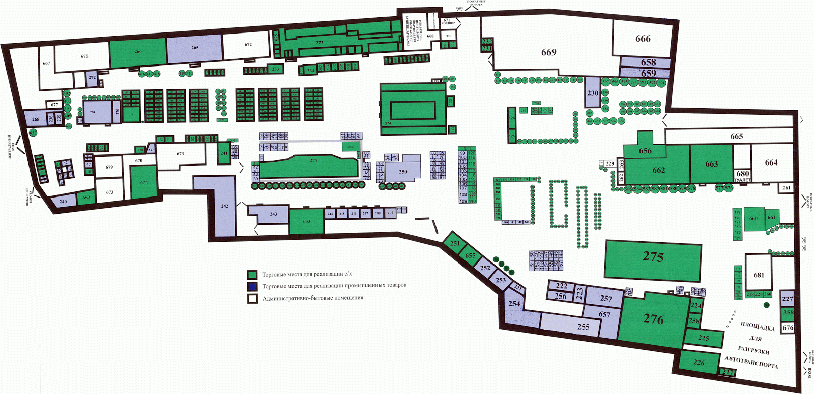 Центральный рынок схема