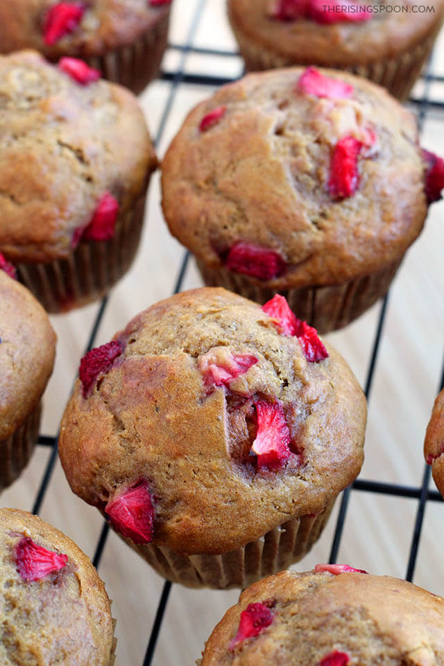 Strawberry Banana Muffins | The Rising Spoon