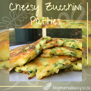 Cheesy zucchini patties / courgette