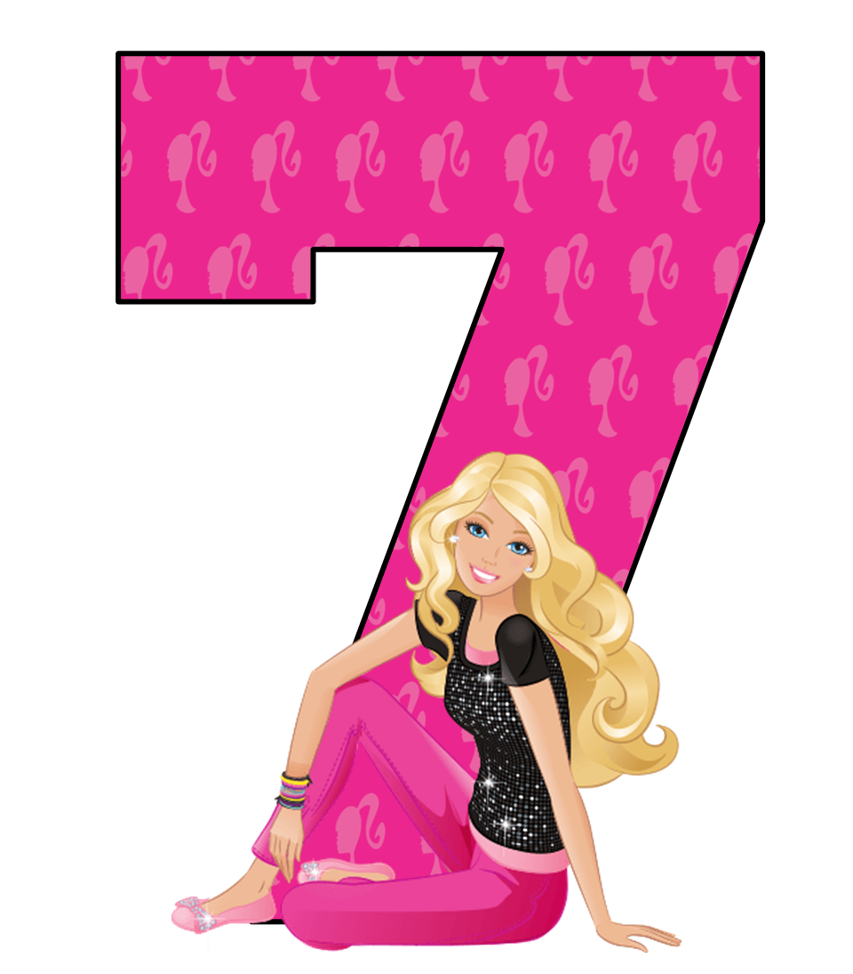 Kits imprimibles gratis Números Barbie para imprimir