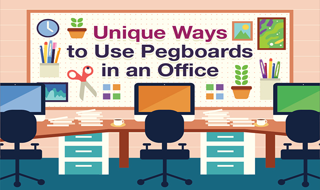 Unique ways to use pegboards in an office #infographic