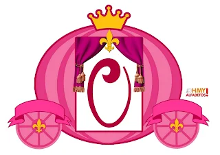 Abc in Princess Carriage. Letras en Carruaje de Princesa.