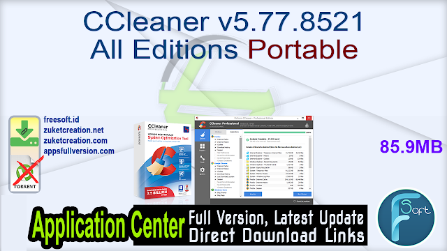 CCleaner v5.77.8521 All Editions Portable
