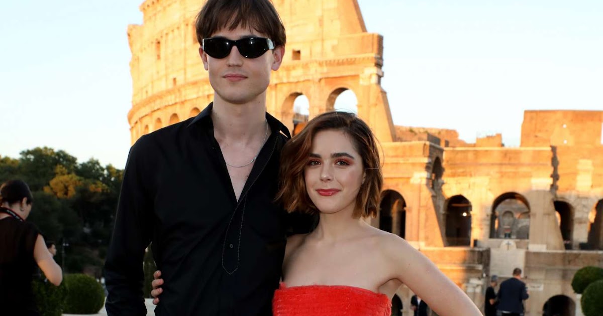 Kiernan Shipka gets cozy with Christian Coppola at the Fendi PFW Show