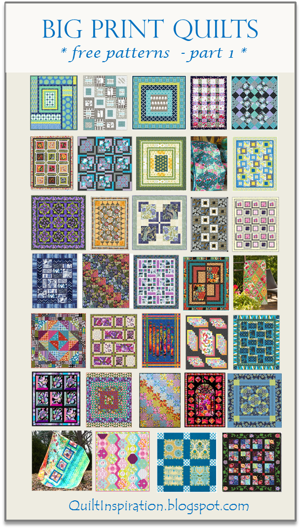 Quilt Inspiration Free Pattern Day Big Print Quilts! part 1