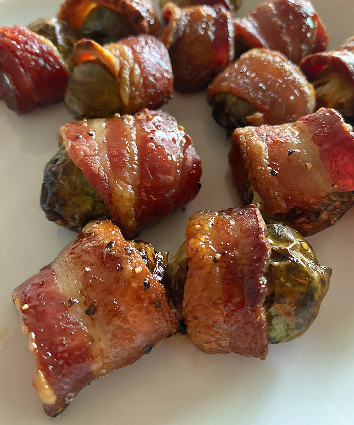 Food Hunter's Guide to Cuisine Bacon & Honey Wrapped Brussels Sprouts