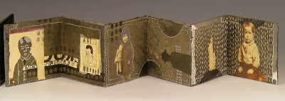 Artist book made of Arches Cover, collage, paint, ink by Judith Hoffman