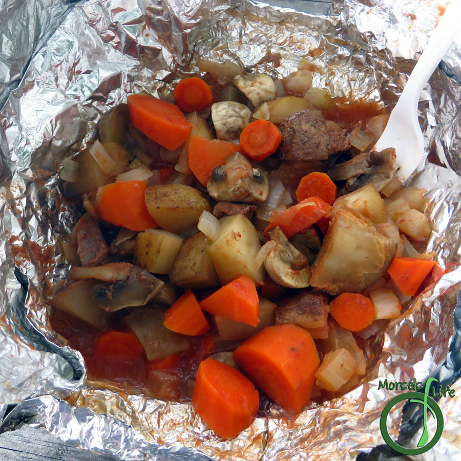 Morsels of Life - Beef Stew Foil Pack - A hearty beef stew with potatoes, carrots, mushrooms, and onions, in foil pack form! Perfect for a campfire meal.