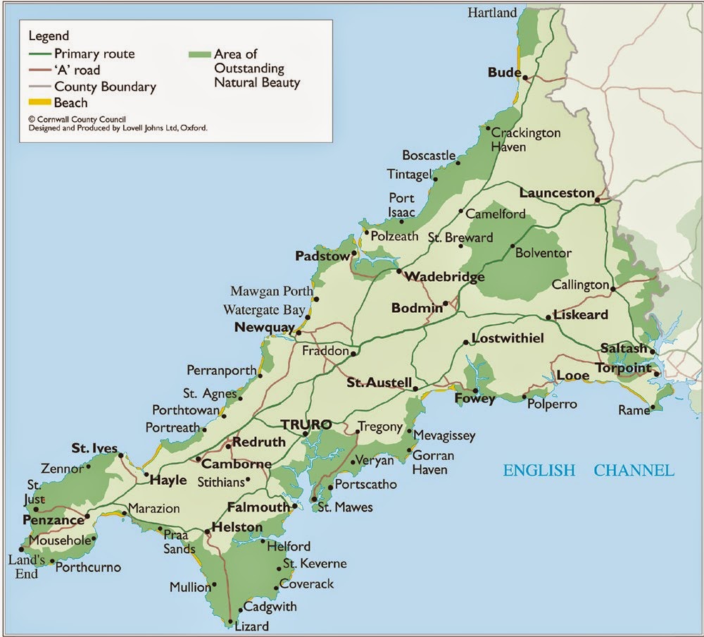 Time Zones Map Portwenn Cornwall England Map