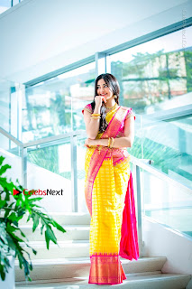 Actress Adah Sharma Exclusive Poshoot in Beautiful Yellow Silk Saree at Saree Niketan Showroom Launch  0003