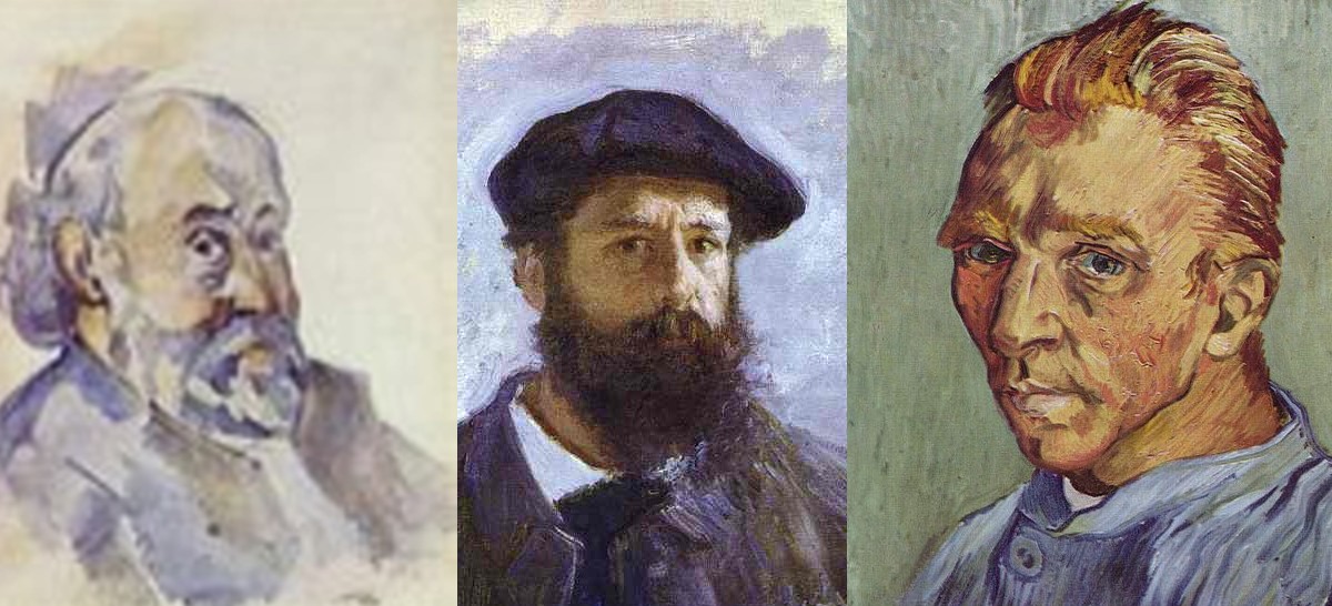 Resultado de imagen para Monet, Cezanne y Van Gogh