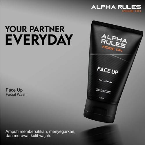  Alpha Rules Face Up Facial Wash APR001 100mlBlack