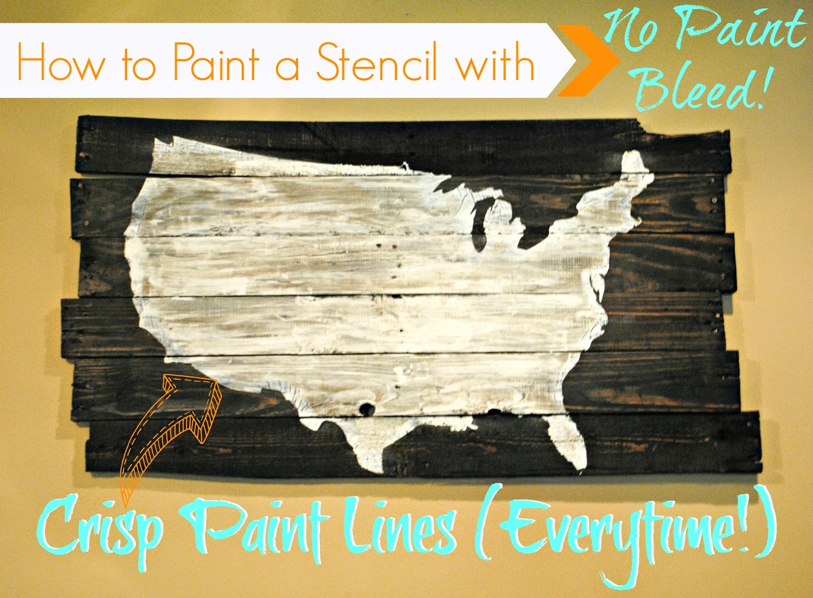 How to Paint Crisp Lines When Stenciling Pallets - Weekend Craft