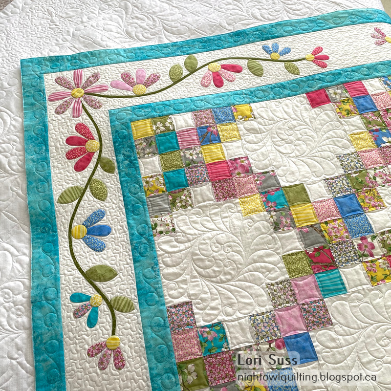 Night Owl Quilting & Dye Works Pretty Irish Chain with Applique