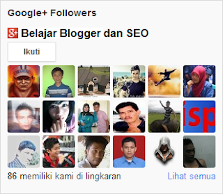 Membuat dan Pasang Widget Google+ Followers di blogger