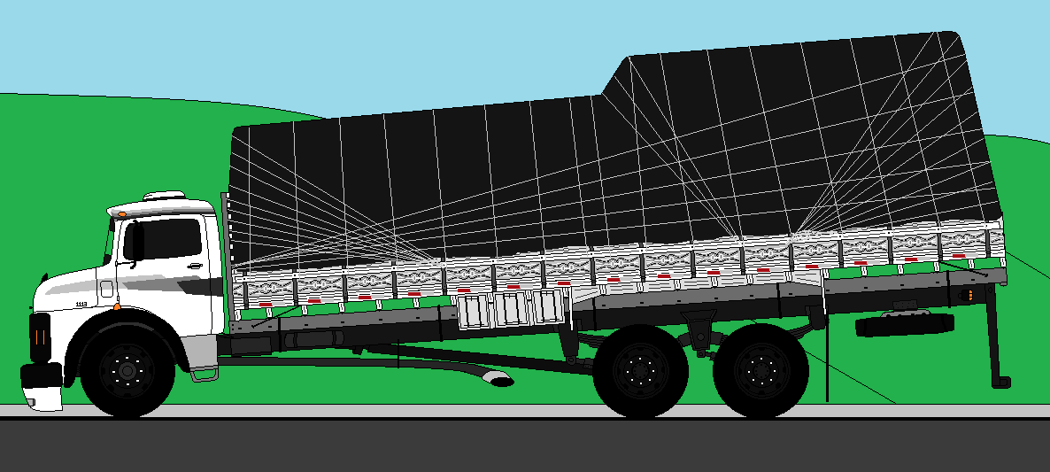 Como desenhar um caminhão verdureiro - Artego 2428 Mercedes - Benz