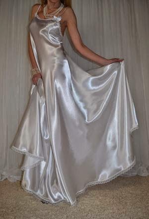 Natashas Secretbetweenus Lingerie: Elegant liquid satin bridal gown