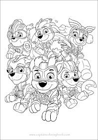 Coloring Book: Paw Patrol Mighty Pups Coloring Pages