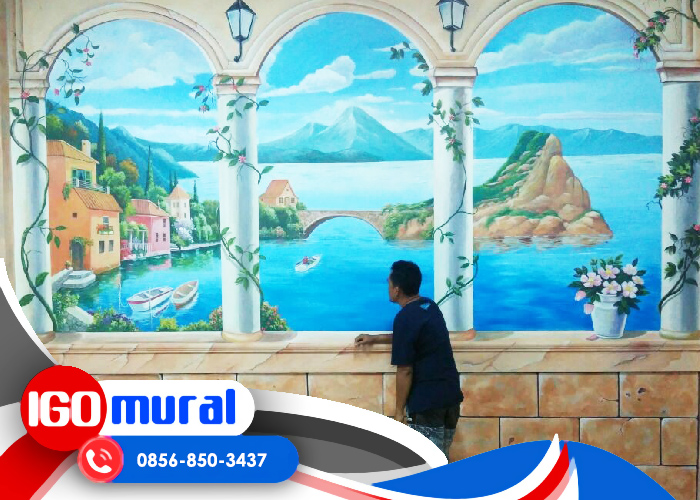 Lukisan Mural Dinding Cafe